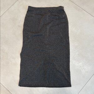 Old Navy Black and Metallic Midi Pencil Skirt